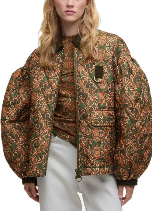 BARBOUR x Farm Rio Luisa quilted jacket