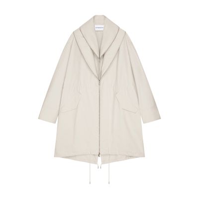 Givenchy Cotton Parka With Zip-up Shawl Collar In Sand