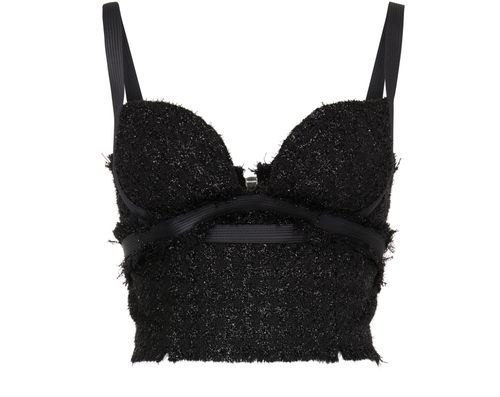 VERSACE Gingham tweed bra