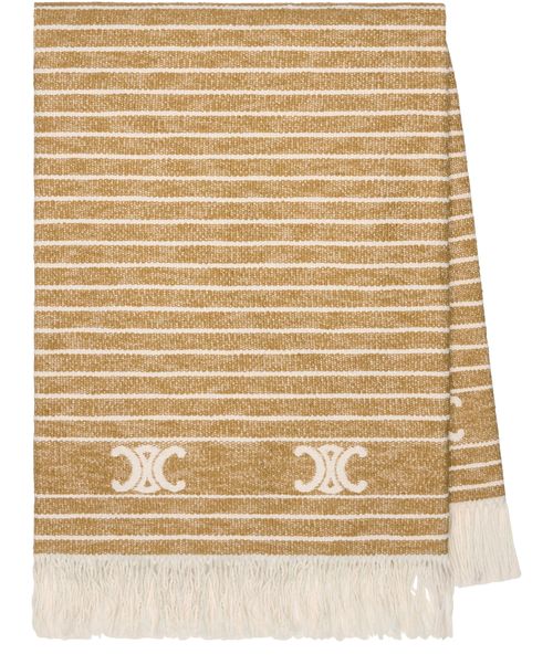 CELINE Beach fouta in Triomphe striped cotton