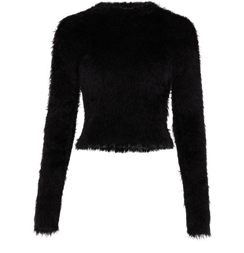 MARINE SERRE Wild puffy knit fitted sweater