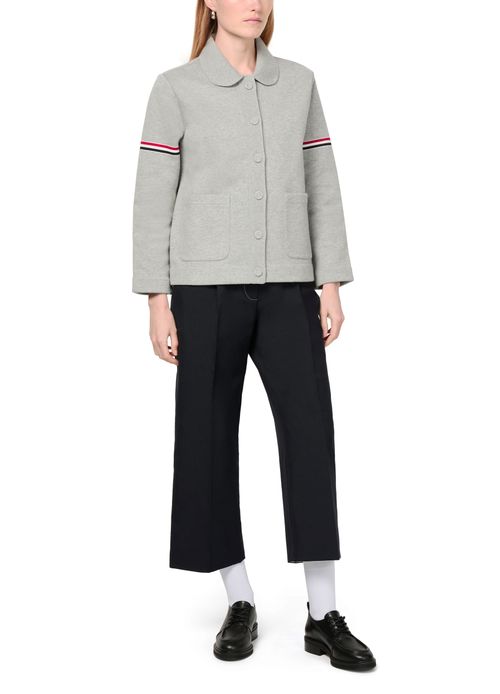 THOM BROWNE Cotton with rwb stripe work jacket
