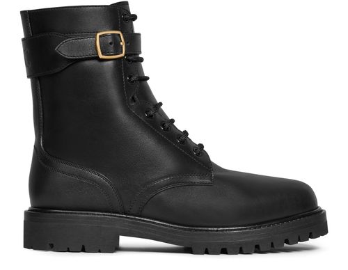 CELINE Celine kurt lace-up  in calfskin mid boots - vegetal tanning