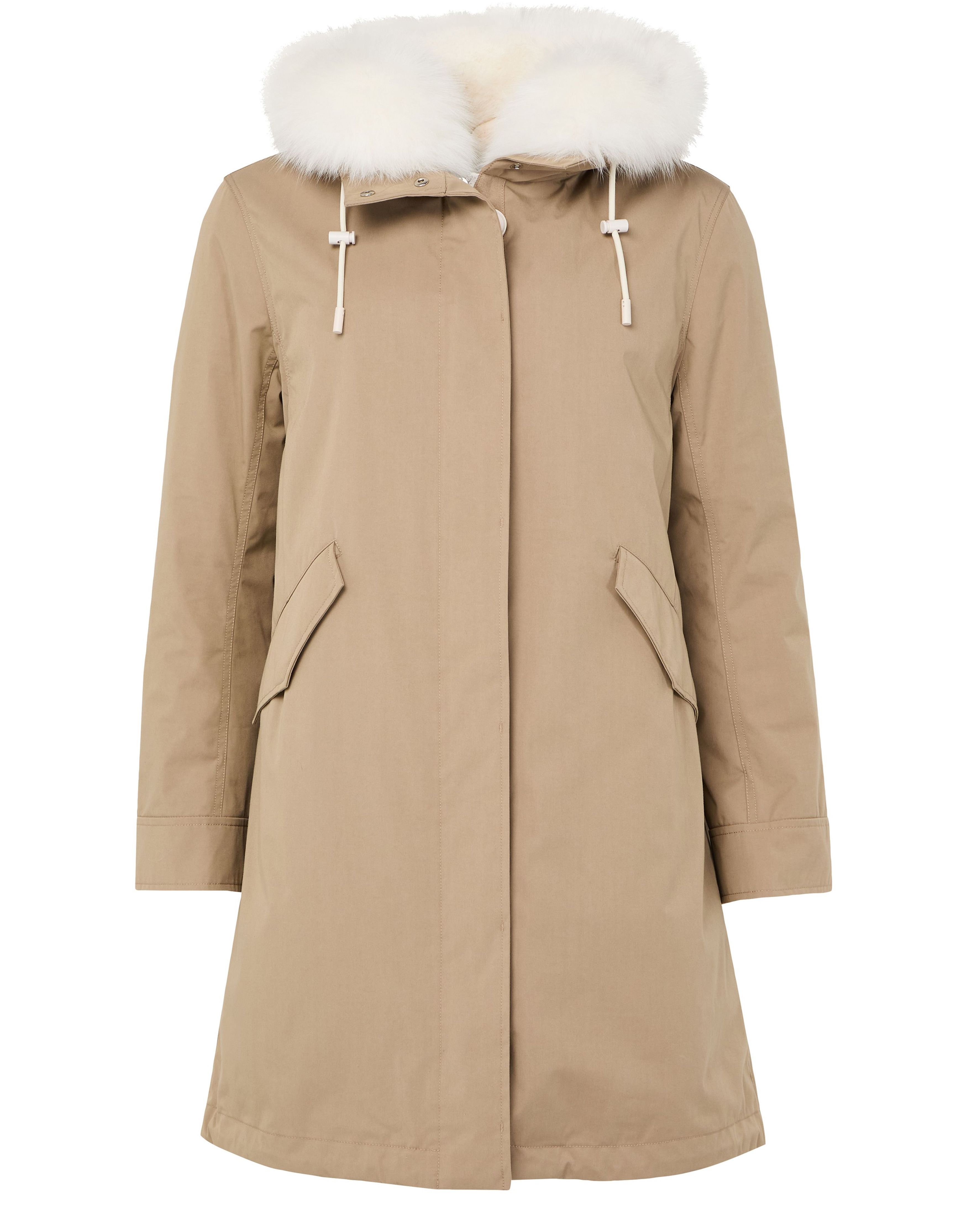 Cotton parka with a hood