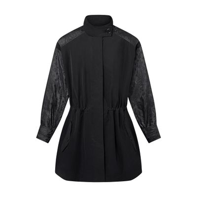 Louis Vuitton Monogram Accent Oversized Parka In Black