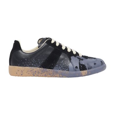 Maison Margiela Woman Sneakers Charcoal Size 7 Leather In Black