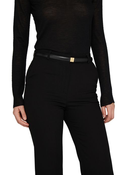 TOTEME Ceinture en cuir avec boucle à clip coulissante