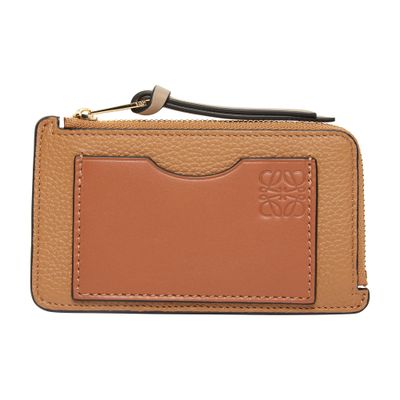 Shop Loewe Coin Cardholder In Toffee_tan