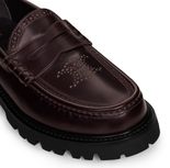 Margaret brogue loafers with Triomphe perforated in polished bullskin - CELINE