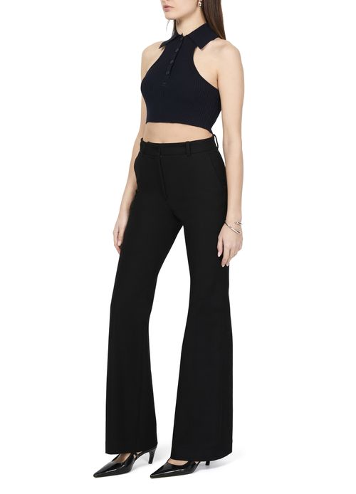 COURREGES Scuba rib knit top