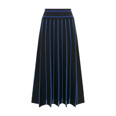 Molli Fragola Pleated Maxi Skirt In Multi