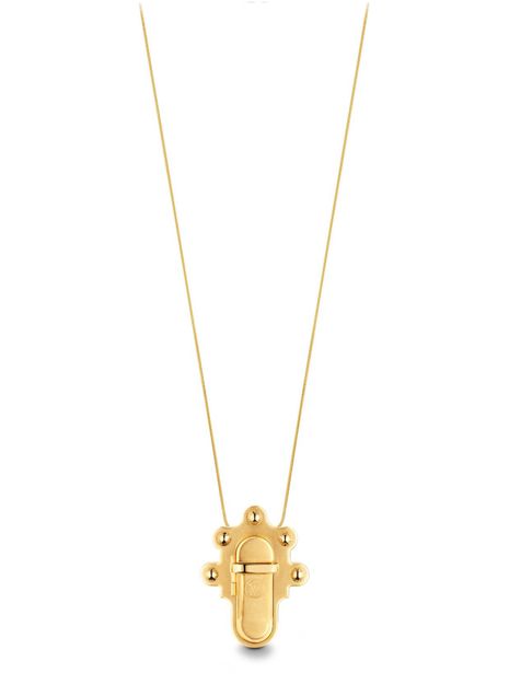 Women's Trunk Lock Pendant Necklace and Brooch, LOUIS VUITTON