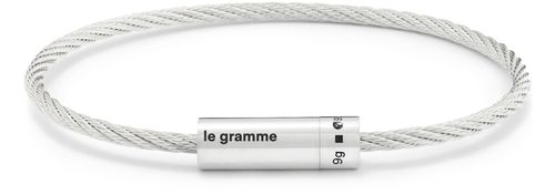 LE GRAMME 9g Polished sterling silver cable bracelet