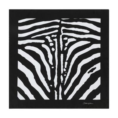 Dolce & Gabbana Zebra-print Silk Foulard In Multicolor