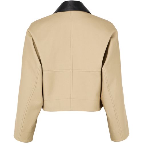 GIVENCHY Cropped pea coat in cotton and wool