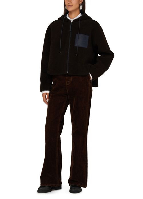 LOEWE Shearling hooded jacket