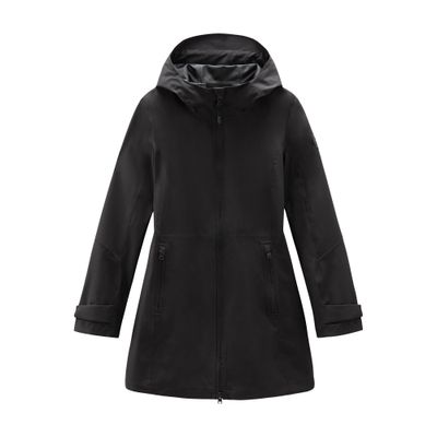 Women s Long summer parka in urban touch fabric with hood WOOLRICH 24S
