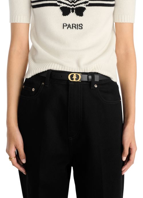 DIOR Ceinture Lucky 30 Montaigne star en cuir de veau lisse