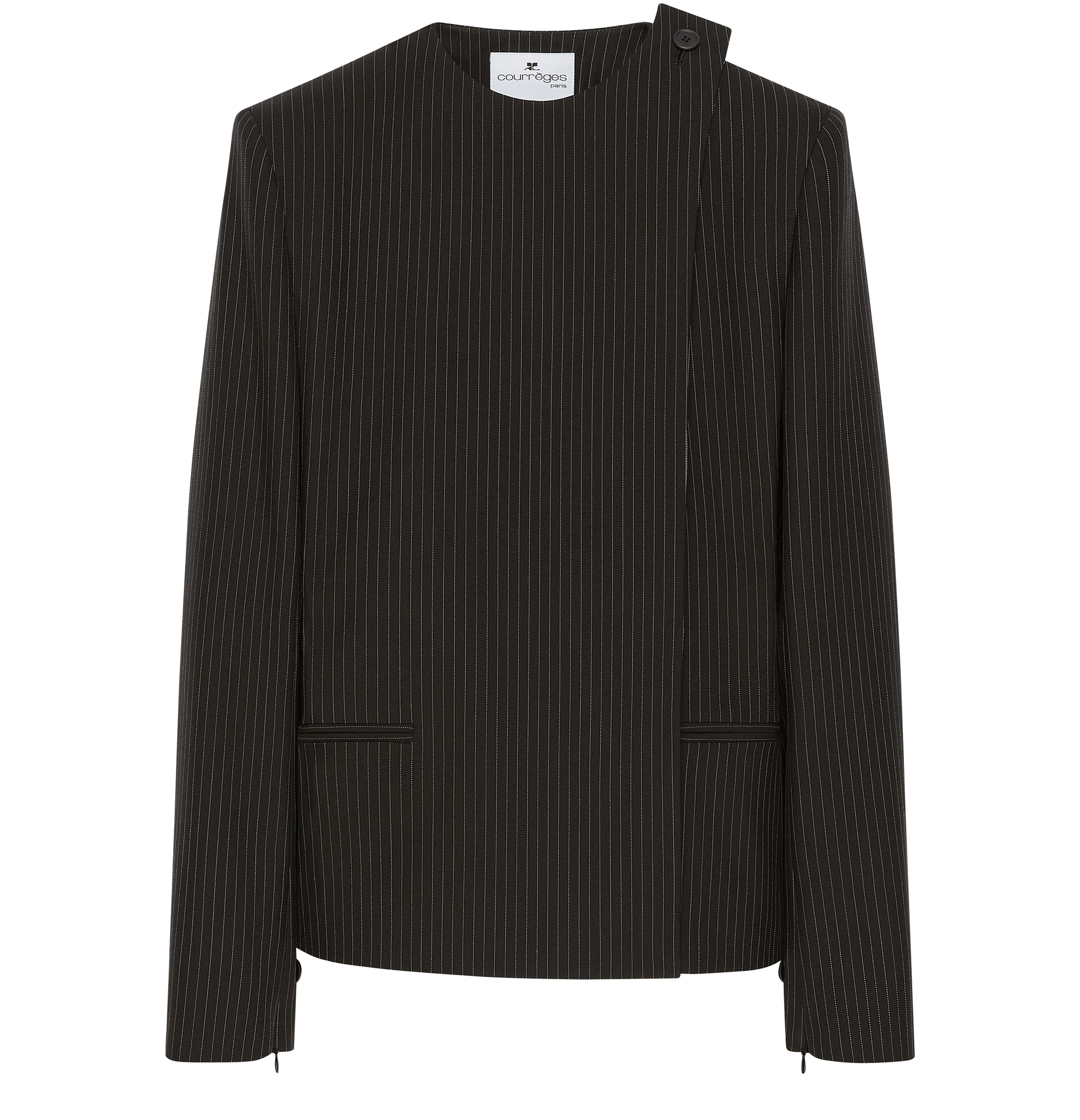 Buckle pinstripes jacket