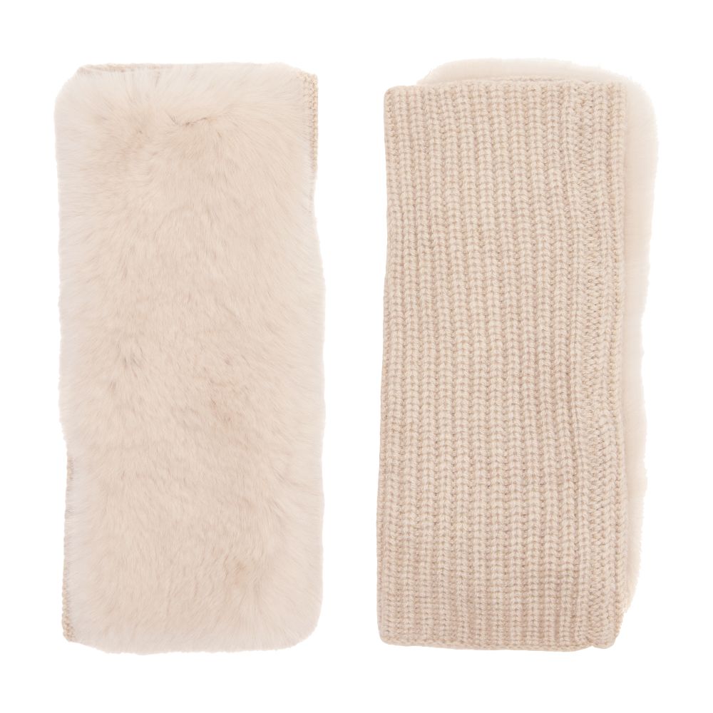 Rex rabbit fur mittens 6