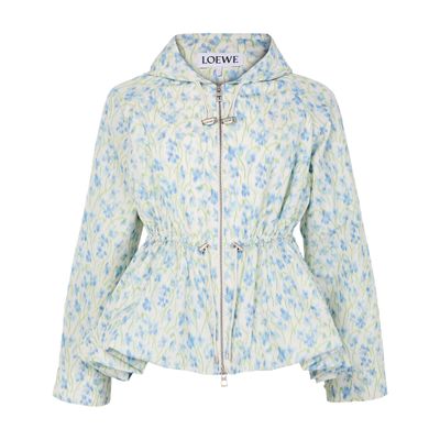 Hooded jacket in silk