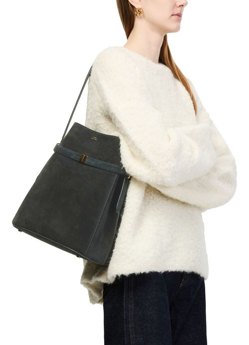 TOTEME Suede bucket bag with strap