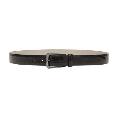 Brunello Cucinelli Leather Belt In Black