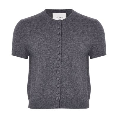 Lisa Yang Lunea Cashmere Cardigan In Gray
