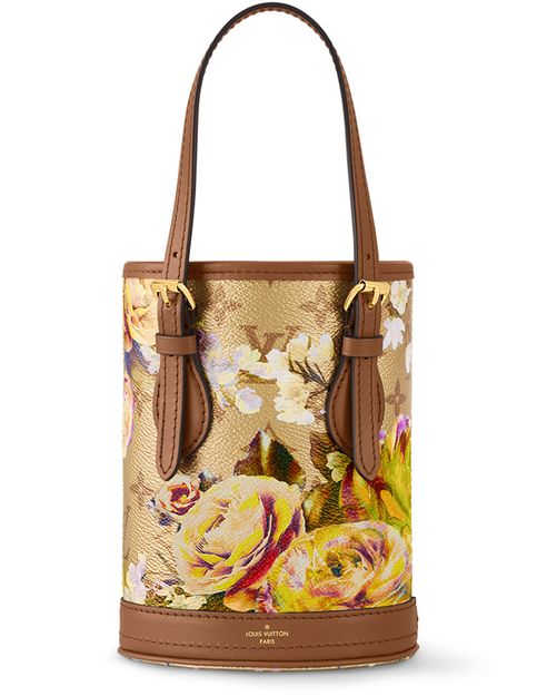 M81724 Louis Vuitton Flower Patterned Canvas Nano Bucket Bag