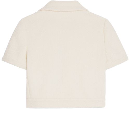 CELINE Veste chelsea cropped tweed bouton