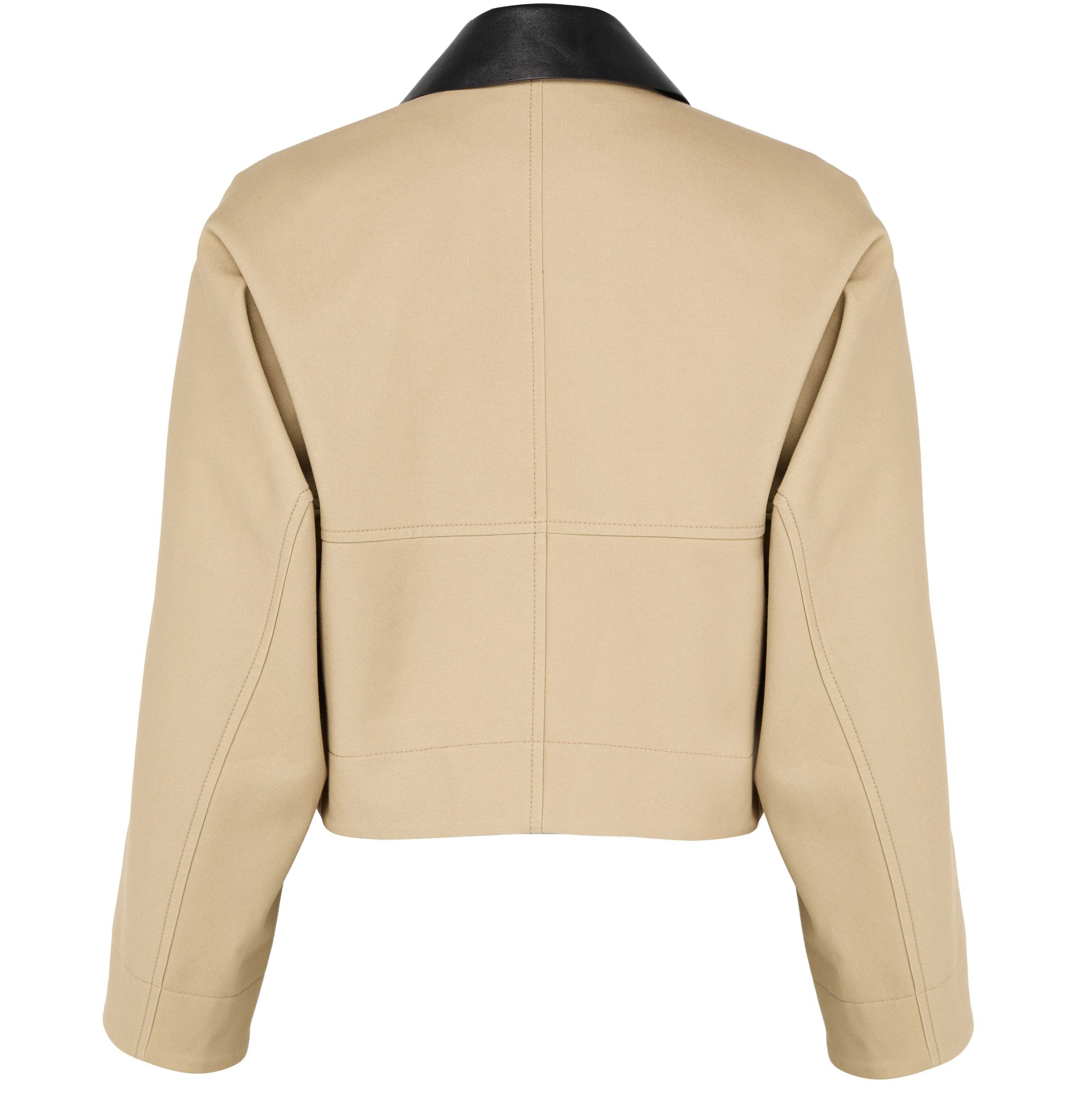 Cropped peacoat in cotton and wool thumbnail 3