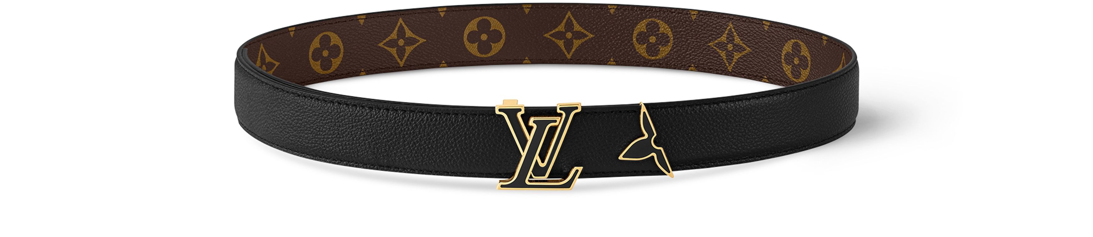 Pretty LV Enamel 30mm Reversible Belt