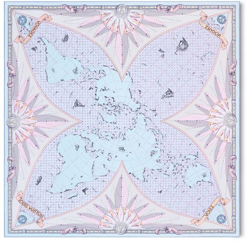 LOUIS VUITTON LV Map Square 90
