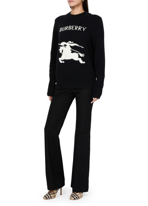 BURBERRY Pull à logo en coton