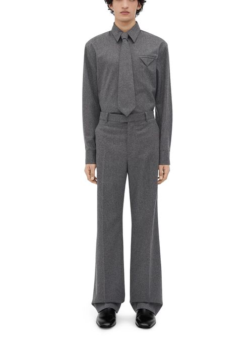 BOTTEGA VENETA Light wool flannel trousers