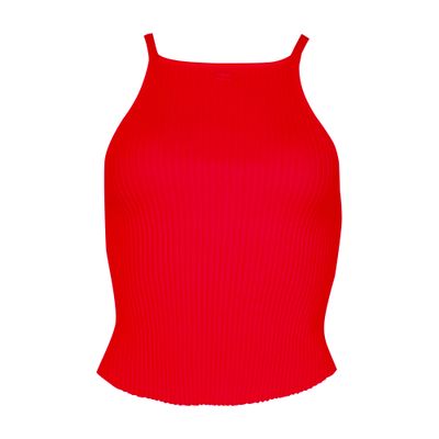 Courrèges Circle Rib Knit Top