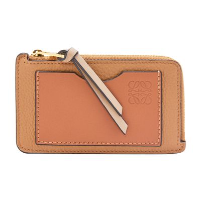 Loewe Coin Cardholder In Soft Grained Calfskin In Brown