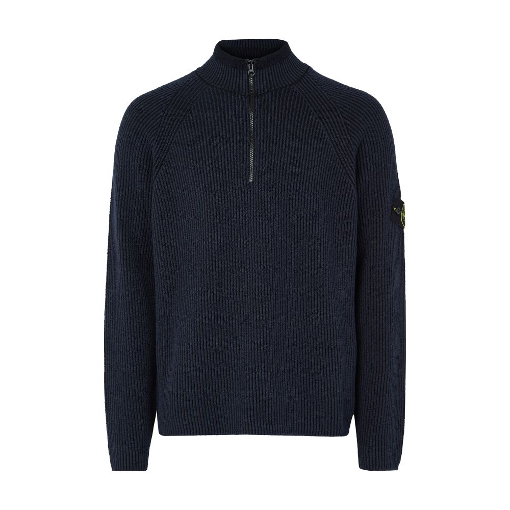 Compass patch half-zipped knitted jumper thumbnail 4