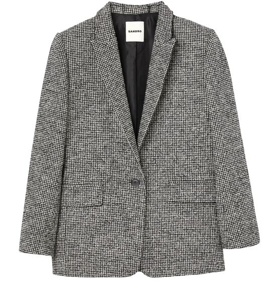 Veste de tailleur pied de poule Femme SANDRO 24S