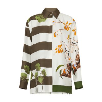 Loewe Printed Silk Shirt In White