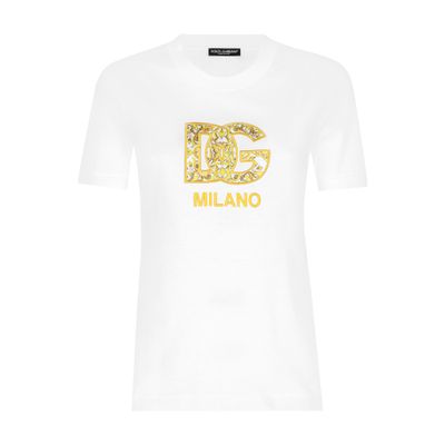 Dolce & Gabbana Patch Logo T-shirt In White
