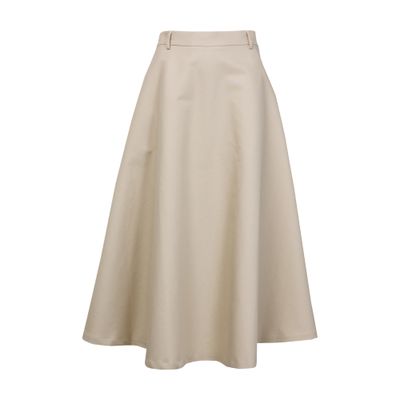 Rohe Voluminous Cotton Skirt In Beige