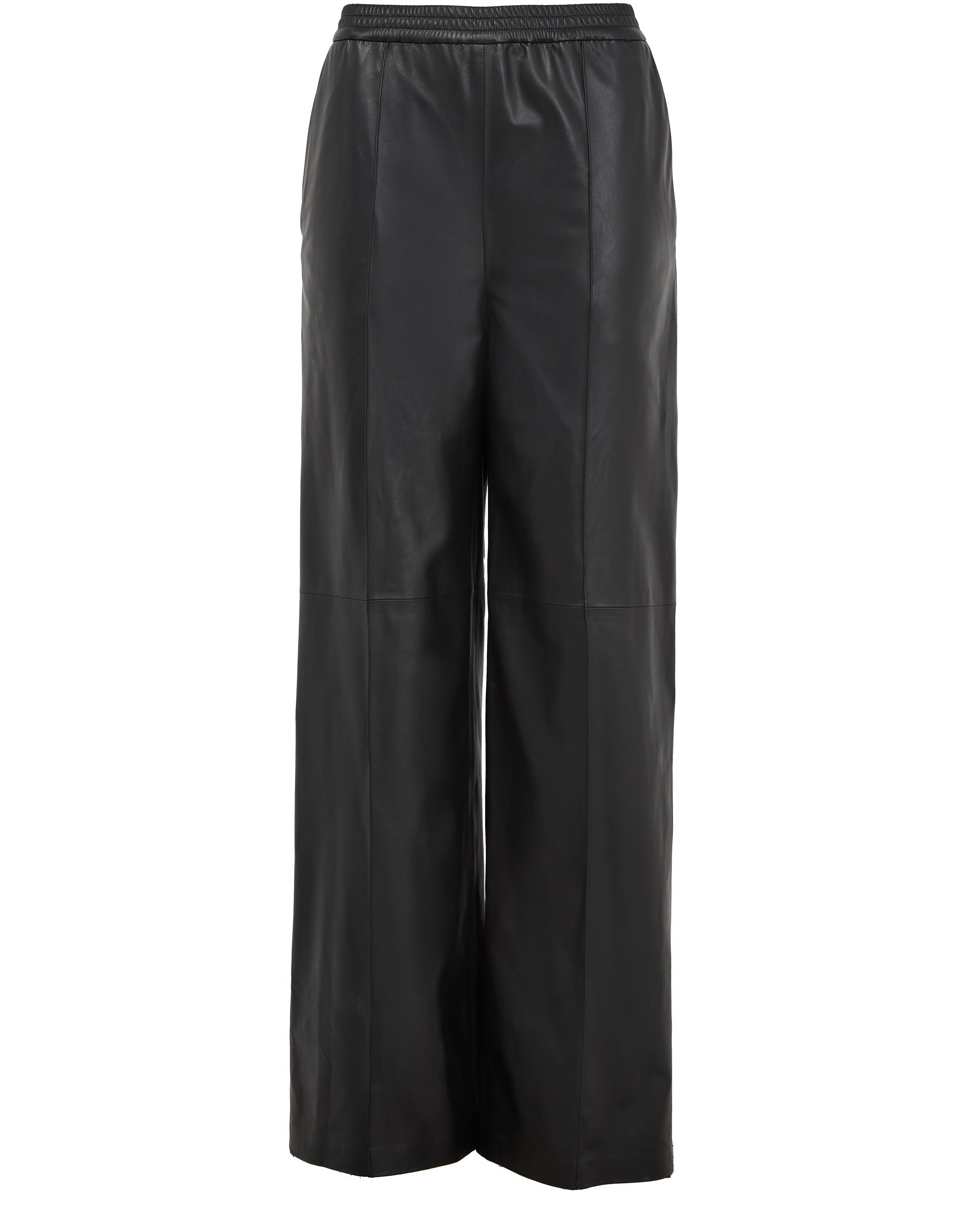 Straight nappa lambskin leather pants