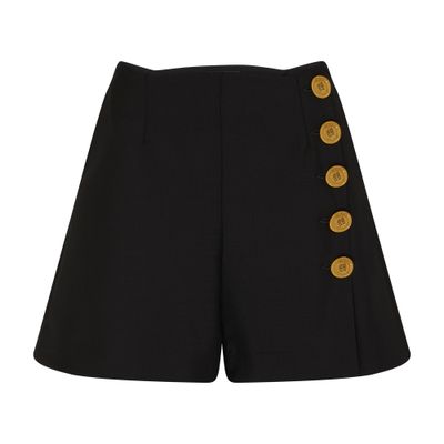 Givenchy Shorts In Wool And Mohair With Buttons In Black