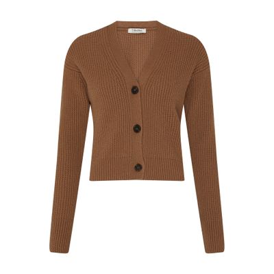 Shop 's Max Mara Estri V Neck Cardigan In Beige