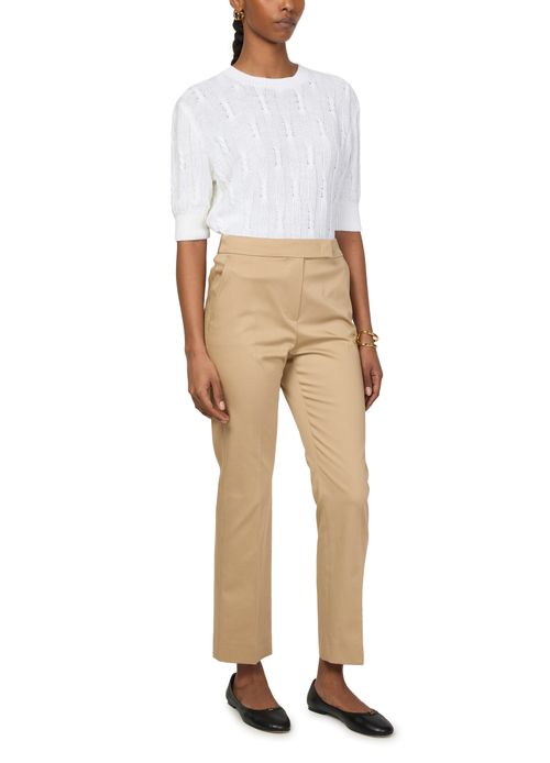 MAX MARA Zigarettenhose aus Baumwolle Okra