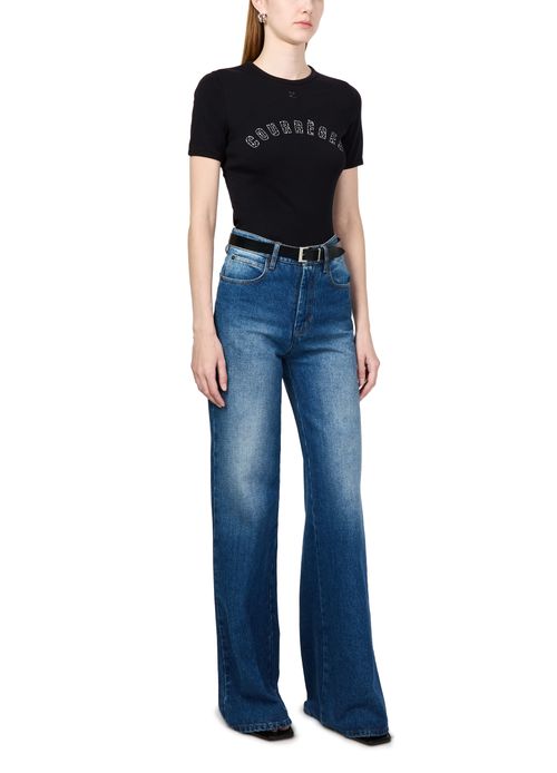 COURREGES T-shirt contrasté Medusa