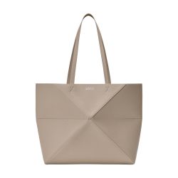 Women's Medium horizontal Puzzle Fold tote in soft grained