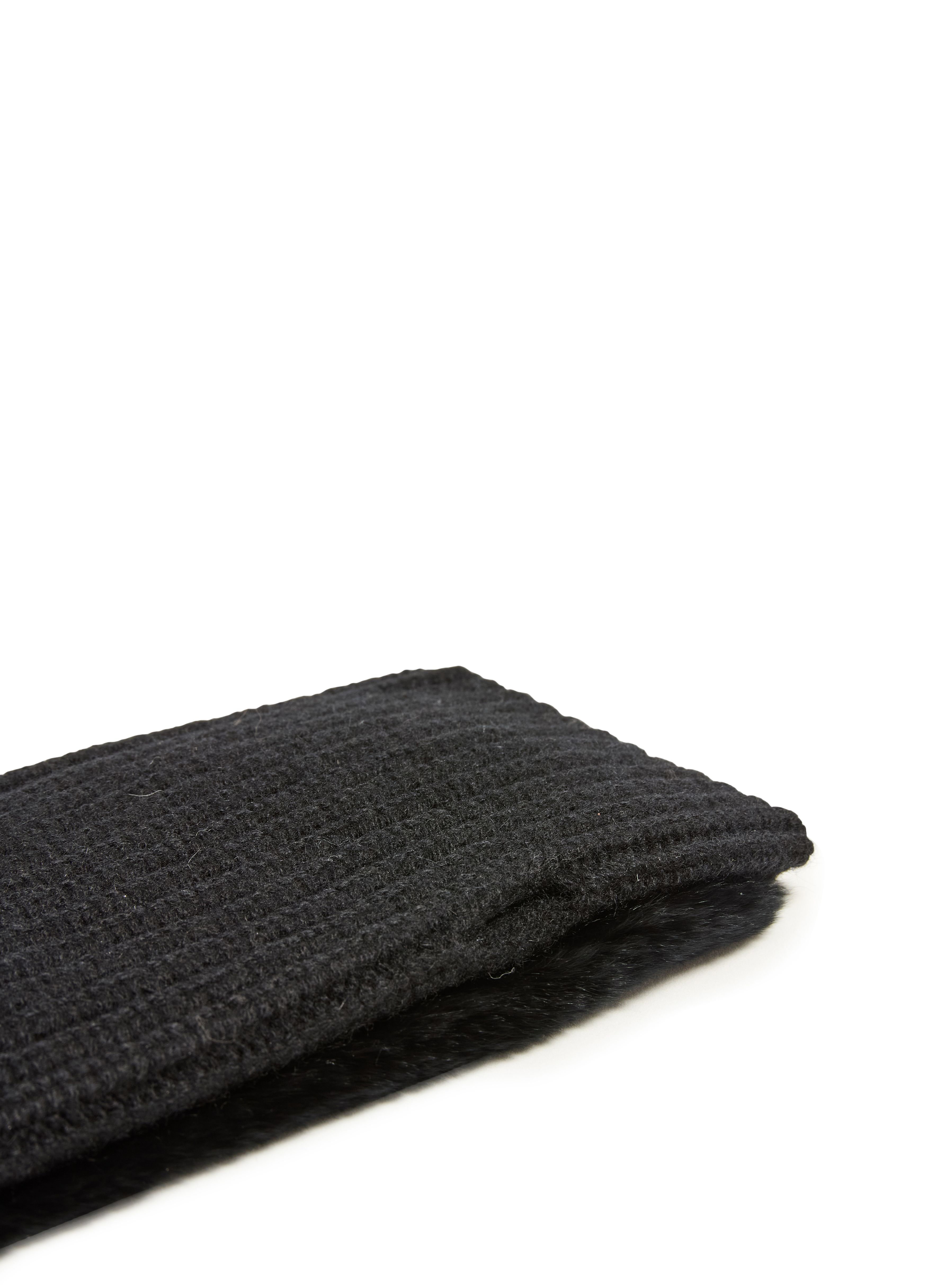 Rex rabbit fur mittens 4