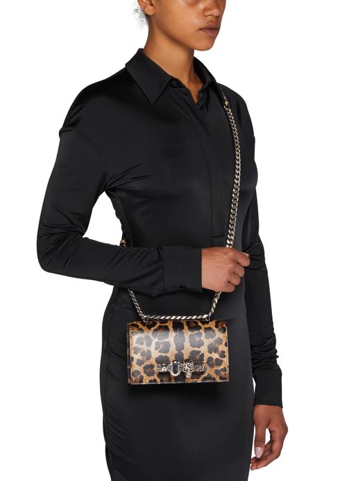 MCQUEEN Mini Jewelled Satchel bag